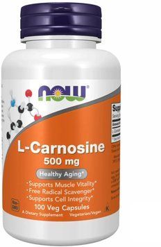 Now Foods Carnosine 500mg - 100 Veg Capsules 1451417 фото