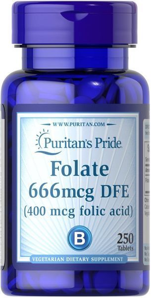 Puritan's Pride Folic Acid 400 mcg, 250 таблеток 442720 фото Puritan's Pride Folic Acid 400 mcg, 250 таблеток 442720 фото