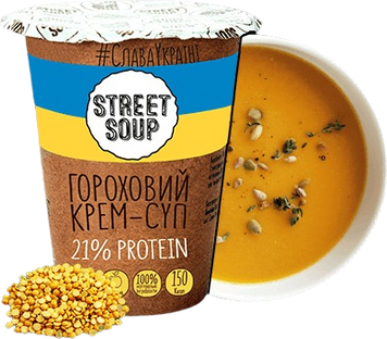 Крем-суп гороховый Street Soup 50 г стакан (4820201770030) 1016348 фото