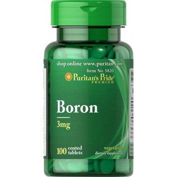 Puritan's Pride Boron 3 mg 100 Tablets 442696 фото