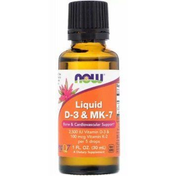 Now Foods Liquid D-3 And MK-7 Витамин Д3 и МК-7 30 мл 777158 фото