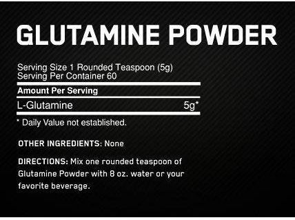 Аминокислота для спорта Optimum Nutrition Glutamine Powder 1000 g /194 servings/ Unflavored 385985 фото