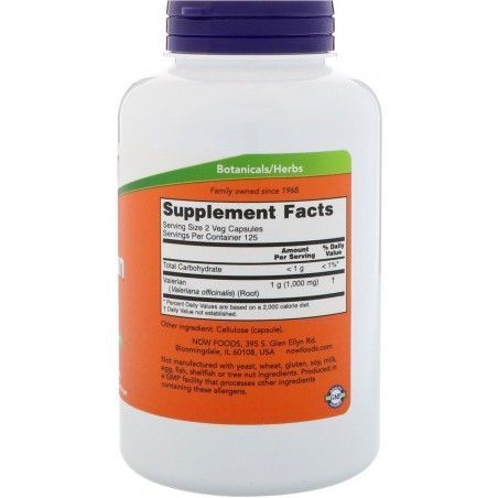 Now Foods Valerian Root 500 mg 100 Vcaps Корень валерианы 523349 фото