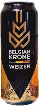Пиво светлое нефильтрованное Belgian Krone Weizen ж/б 5% 0.5л (PLK5411616007799) 986874 фото