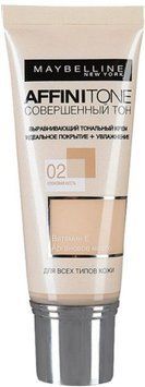 Maybelline New York Affinitone Совершенный тон №02 Cлоновая кость Тональный крем 30ml 870947 фото