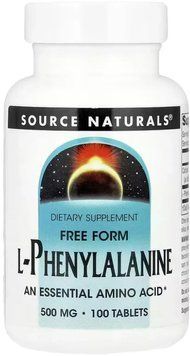 Source Naturals L-Phenylalanine 500mg - 100 Tablets 1452253 фото