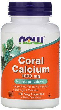 Now Foods Coral Calcium, 1.000 mg, 100 Veg Capsules (NOW-01273) 685138 фото