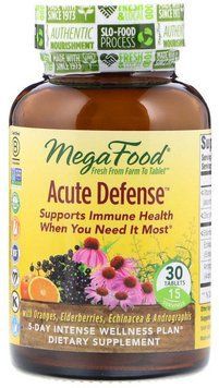 MegaFood Acute Defense 30 Tabs Імунна захист 552235 фото