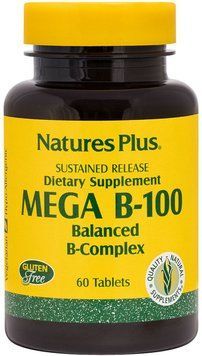 Nature's Plus Mega В-100, 60 Tablets (NTP1430) 685921 фото