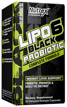 Nutrex Lipo-6 Black Probiotic Пробіотик 30 капсул 1034302 фото
