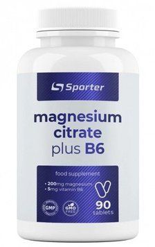 Sporter Magnesium + B6, Магний + B6 90 таблеток 879362 фото