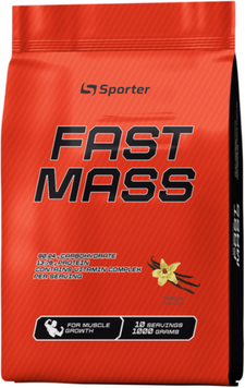 Гейнер Sporter Fast Mass 1000 g/10 servings/vanilla 1053455 фото