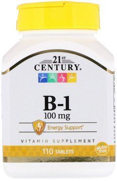 21st Century, B-1, 100 mg, 110 Tablets (Discontinued Item) (CEN-21151) 623256 фото