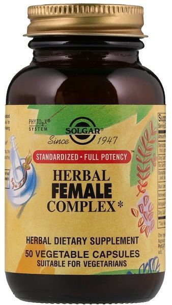 Solgar Herbal Female Complex 50 вегетарианских капсул Травяной комплекс для женщин 463252 фото