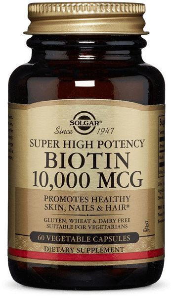 Solgar Biotin Super High Potency 10000 mcg 120 капсул (Солгар Биотин высокоэффективный) 463596 фото
