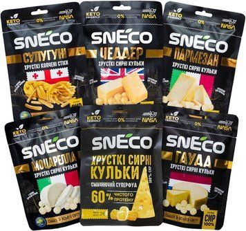 Набор сыра хрустящего snEco Optimal сушеный 6 шт 168 г (4823095009910) 1407654 фото