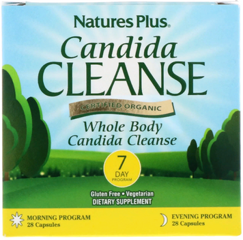 Nature's Plus, Candida Cleanse, 7 Day Program, 2 Bottles, 28 Capsules Each (NTP1116) 631427 фото