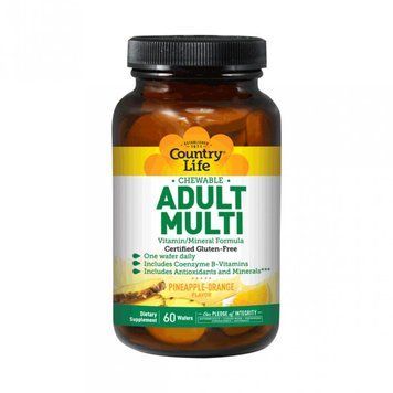 Country Life Adult Multi 60 wafers Мультівітаміни для дорослих, смак ананаса 488799 фото