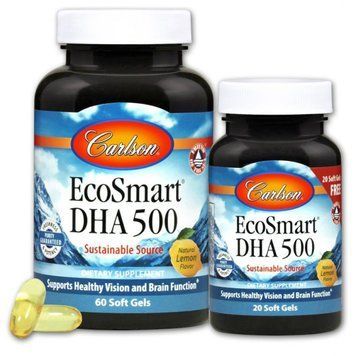 Carlson Labs EcoSmart DHA 60+20 caps Lemon 487690 фото