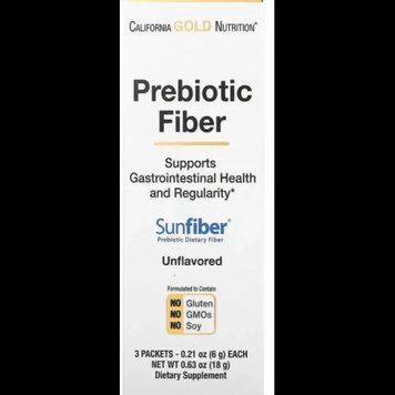 California Gold Nutrition Prebiotic Fiber Пребіотичне волокно 3 пакетики по 6 г 1052553 фото