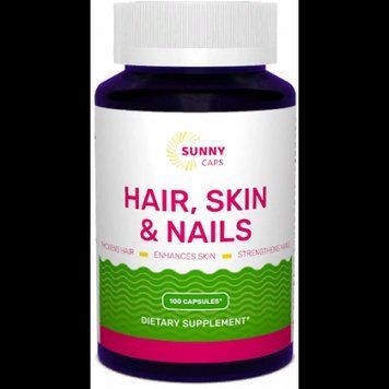 Sunny Caps Hair, Skin And Nails Complex Powerfull Комплекс кожа, волосы, ногти 100 капсул 777406 фото