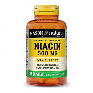 Mason Natural Niacin 500 mg Extended Release Ниацин 60 капсул 936592 фото