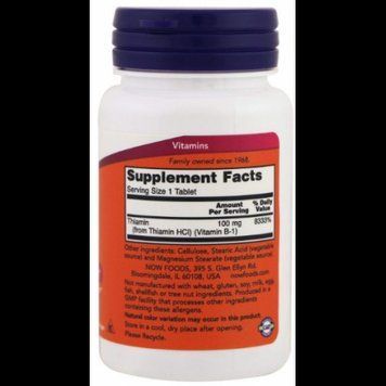 NOW Foods Vitamin B-1 100 mg 100 tabs / 100 servings 416277 фото