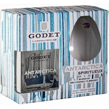 Коньяк Godet Antarctica Icy White, з келихом у подарунковій упаковці, 40% 0.5л (AS8000019771533) 1149754 фото