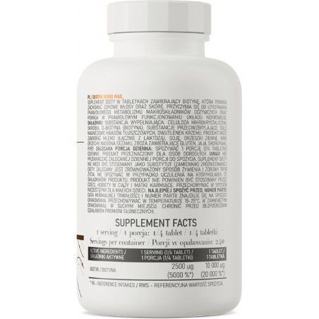 OstroVit Biotin 10.000 Max Биотин 60 таблеток 1072828 фото
