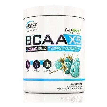Genius Nutrition BCAA-X5 360 g / 30 servings / Blue raspberry 999671 фото
