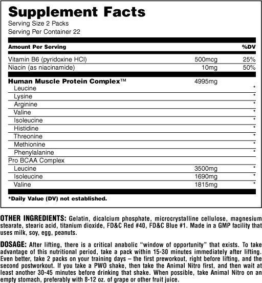 Universal Nutrition Animal Nitro 44 paks 504456 фото