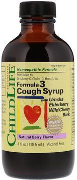 ChildLife, Essentials, Formula 3 Cough Syrup, Alcohol Free, Natural Berry Flavor, 4 fl oz (118.5 ml) (CDL10950) 623261 фото