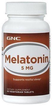 GNC Melatonin 5 mg 60 tabs 460624 фото