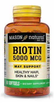Mason Natural Biotin 5000 mcg Биотин 60 капсул 934637 фото
