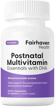 Fairhaven Health Postnatal Multivitamin Essentials with DHA - 60 Capsules 1459632 фото
