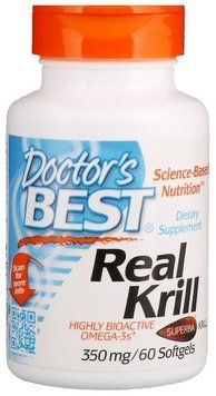 Doctor's Best Real Krill, 350 mg, 60 Softgel Capsules (DRB-00224) 654369 фото