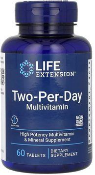 Life Extension Two-Per-Day Multivitamin - 60 tablets 1461067 фото