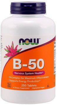 NOW Foods Vitamin B-50 250 TABS Вітамін B-50 520636 фото