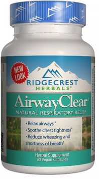 RidgeCrest Herbals, AirwayClear, 60 Vegan Caps (RCH120) 645385 фото