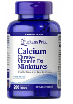 Puritan's Pride Calcium Citrate + Vitamin D3 Цитрат кальция + витамин Д3 200 таблеток 878413 фото