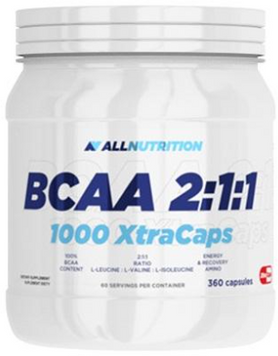 Амінокислота для спорту Allnutrition BCAA 2-1-1 1000 XtraCaps 360 caps / 60 servings 1032641 фото