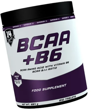 Амінокислота для спорту Superior BCAA +B6 210 tab / 52 послуг 1038315 фото