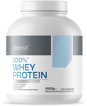 Протеин OstroVit 100% Whey Protein 2000 g / 66 servings / white chocolate 1161111 фото