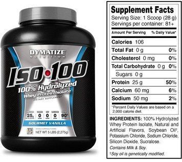 Протеин Dymatize ISO-100 2275 g /81 servings/ Gourmet Vanilla 416544 фото