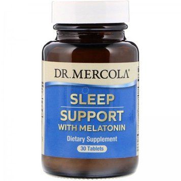 Dr. Mercola Sleep Support with Melatonin Помощь при бессоннице с мелатонином 30 таблеток 774787 фото