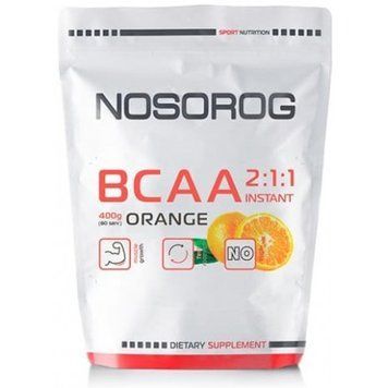 Амінокислота для спорту Nosorog Nutrition BCAA 2:1:1 400 g / 72 servings / Orange 912592 фото