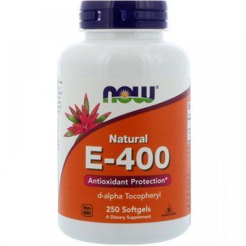 NOW Foods Vitamin E-400 DA 250 SGELS Вітамін Е-400 520664 фото