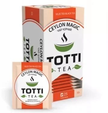 Чай TOTTI Tea чорний Магія Цейлону пакетований 25х2 г (8719189233148) 1308657 фото