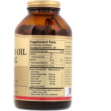 Solgar Flaxseed Oil 1250 mg 100 Softgels 497237 фото