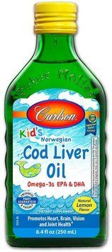 Carlson Labs Norwegian Cod Liver Oil For Kids 8.4 fl oz (250 ml) Lemon Рыбий жир (жидкий) из печени трески для детей 250 мл со вкусом лимона 533250 фото